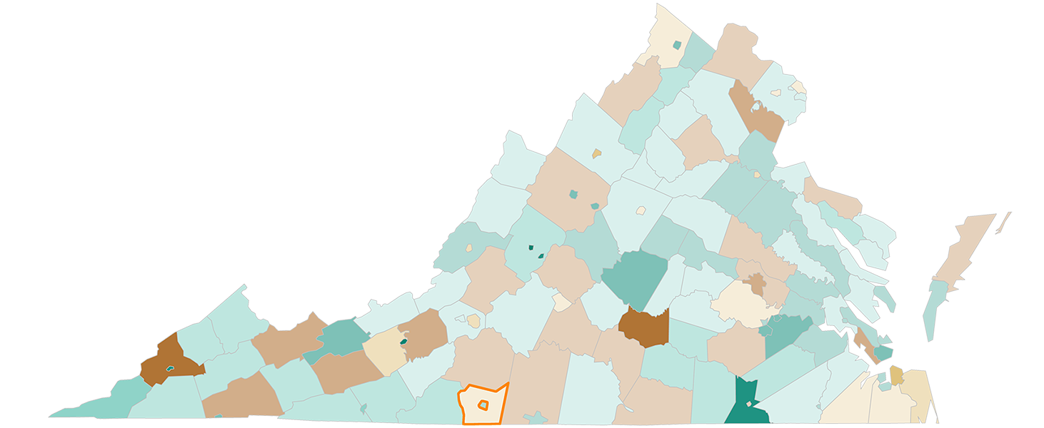 Virginia Voter Turnout Map